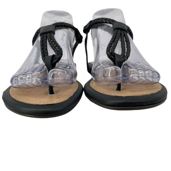 Sperry Lacie Black Braided Rope Thong Slingback Classic Everyday Beach Sandal 8 - Picture 2 of 13